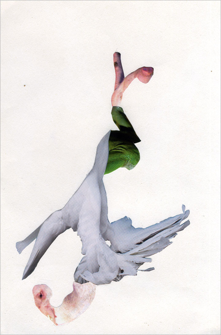 Collage / Zeitschriftenausschnitte auf Papier / 14x21cm