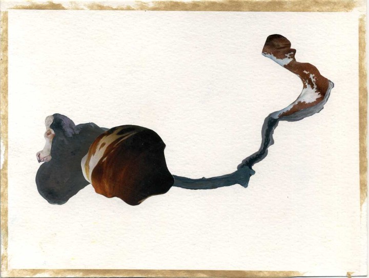Collage, 14cm x 21cm, Zeitschriftenausschnitte auf Papier, 2012